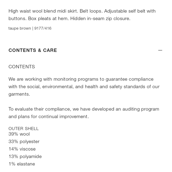 Zara * Wool Blend Limited Edition Midi Skirt Front Slit - Picture 13 of 14